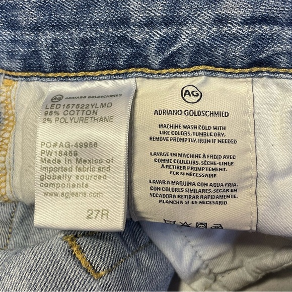 AG Adriano Goldschmied Jeans Ex-Boyfriend Slouchy Slim Women's 27R Distressed - Picture 9 of 10